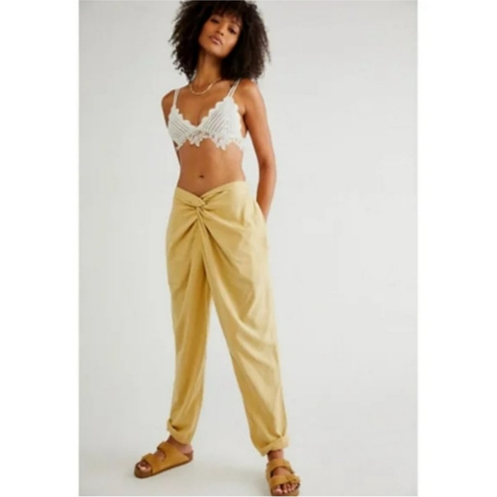 Free People Keep My Cool Twist Front Boho Pants Size XS